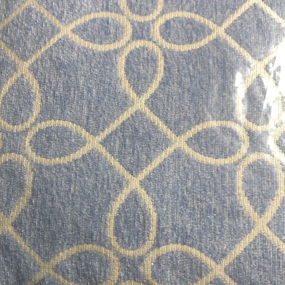 Spirograph Denim Feather Filled Decorative Throw Pillow Cushion - Read d…